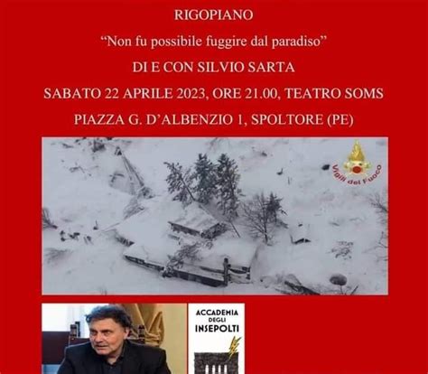 Teatro Soms Spoltore In Scena La Tragedia Di Rigopiano