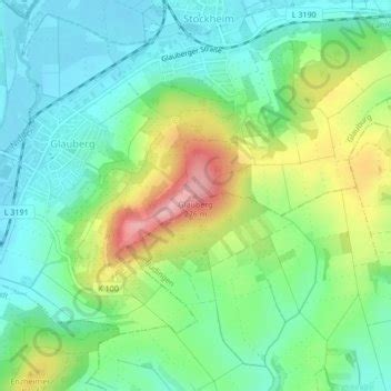 Topografische Karte Glauberg H He Relief