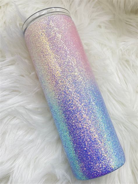 Glitter Ombre Stainless Steel Tumbler Pink Ombre Tumbler Etsy