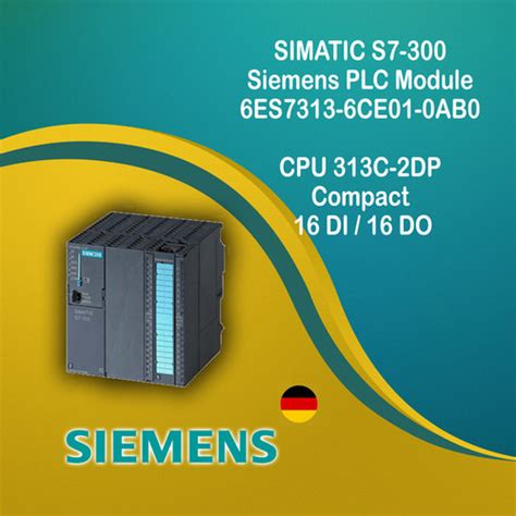 Siemens Cpu 313c 2dp Compact 16 Di16 Do 6es7313 6ce01 0ab0 Met