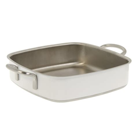 Expressly Hubert® Colorscape 3 Ply Square White Stainless Steel Pan 10 14l X 10 14w X 3h