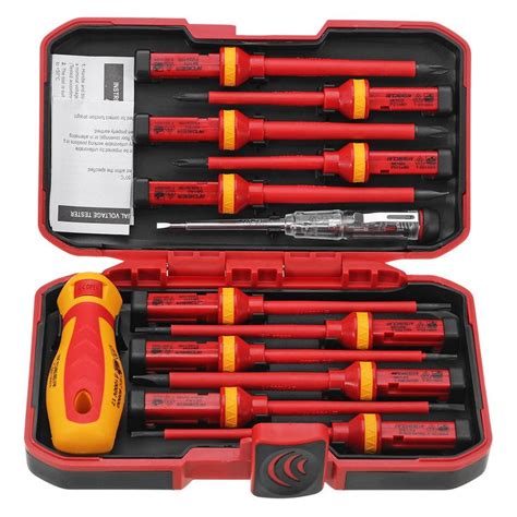 13Pcs 1000V Electronic Insulated Screwdriver Set Phillips Slotted Torx