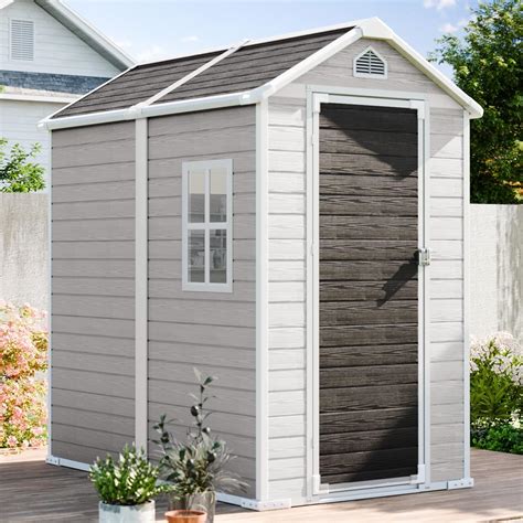 Amazon SELLERWE 6x4 FT Outdoor Storage Shed Waterproof Thicker