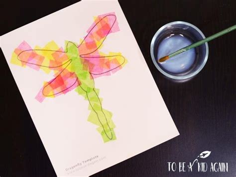 Tissue Paper Dragonfly Craft Creative Little Explorers Paper