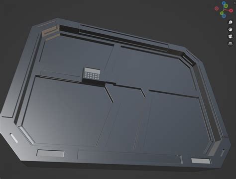 D Model Sci Fi Door Vr Ar Low Poly Cgtrader