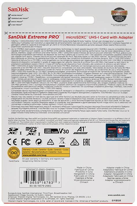 Sandisk Extreme Pro Carte Go Carte Micro Sd Sdxc Uhs I Go