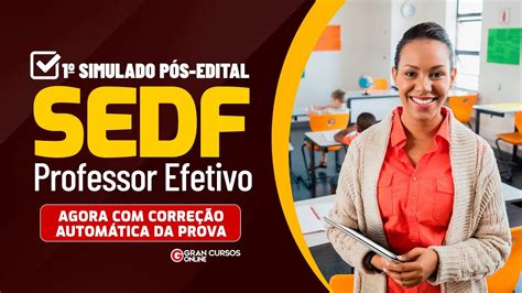 Concurso Sedf Professor Efetivo Corre O Do Simulado Premiado