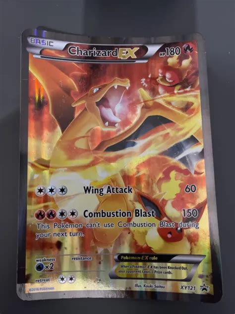 POKEMON CARD CHARIZARD EX XY121 XY Black Star Promo JUMBO Played 2 EUR