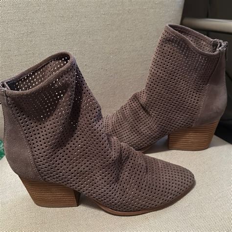 Jeffrey Campbell Jenelle Taupe Laser Cut Bootie Gem