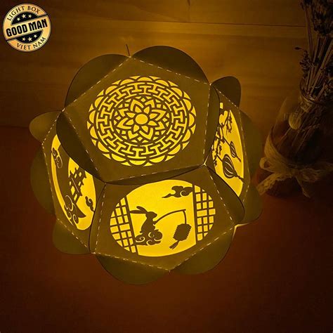 Mid Autumn Pentagon 3d Lantern File Cricut File Lightboxgoodman