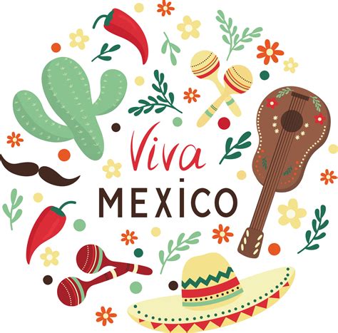 mexican culture attributes 11199734 Vector Art at Vecteezy