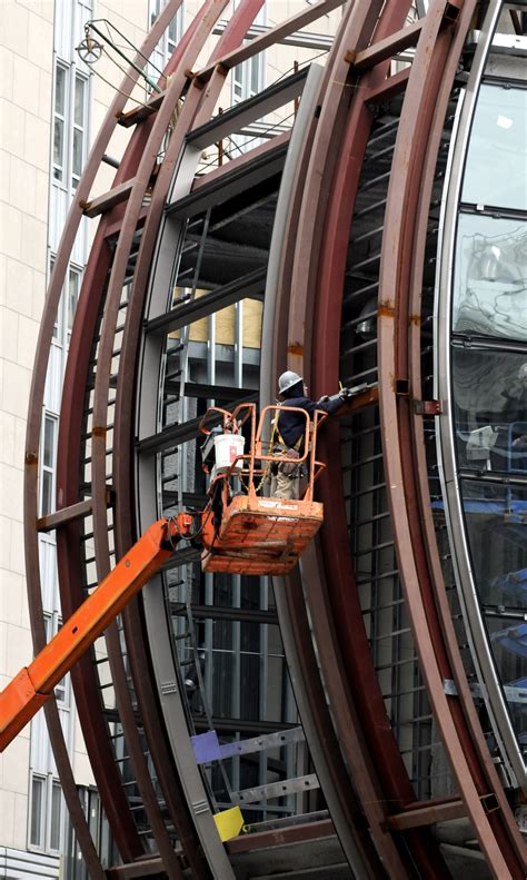 August Wilson Center under construction, 2008 (Bill Wade/Post-Gazette)