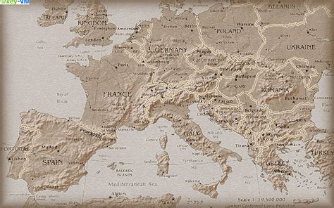 Europe Terrain Map