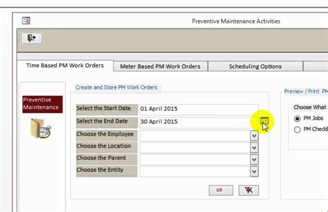 Create Time Based PM Work Orders In Omega CMMS Software YouTube