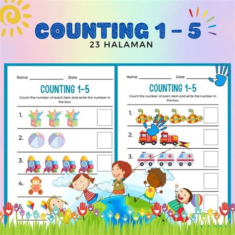 Jual Worksheet Tk Menghitung Counting Math Tinggal Print Shopee Indonesia