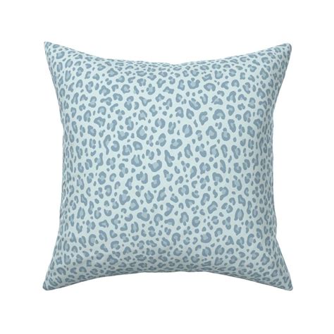 LEOPARD PRINT in DUSTY TEAL BLUE & Fabric | Spoonflower