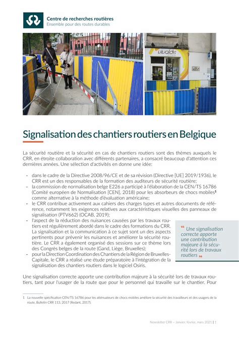 Pdf Signalisation Des Chantiers Routiers En Belgique Dokumen Tips