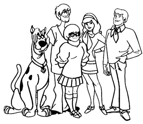 Coloriage Scooby doo et ses amis dessin gratuit à imprimer