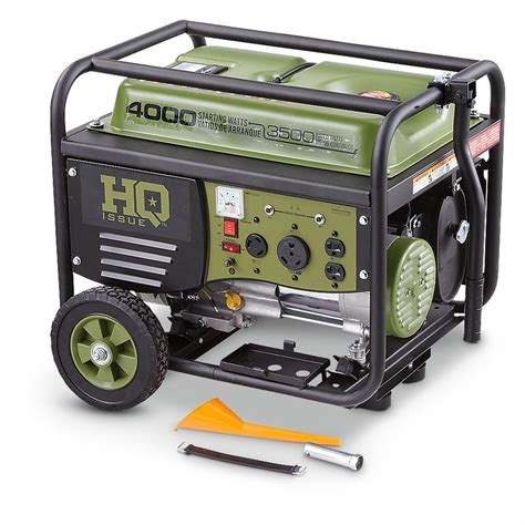 HQ ISSUE 4000 Watt Portable Gas Generator With Electric Start 235030