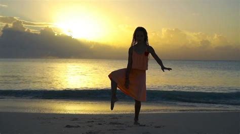 Girl Beach Sunset Stock Video Footage For Free Download