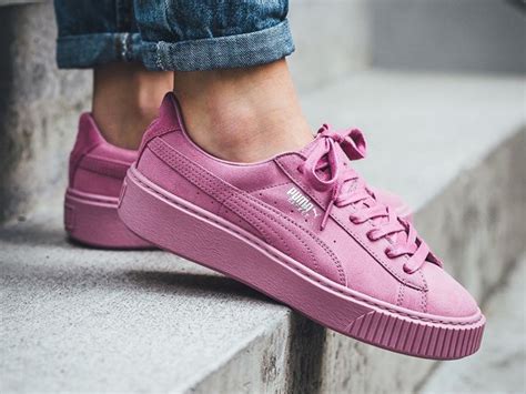 Puma Basket Platforme Reset Suede Rose Prism Pink