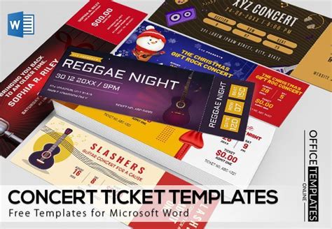 Free Ready To Use Concert Ticket Designs Templates Free Concert