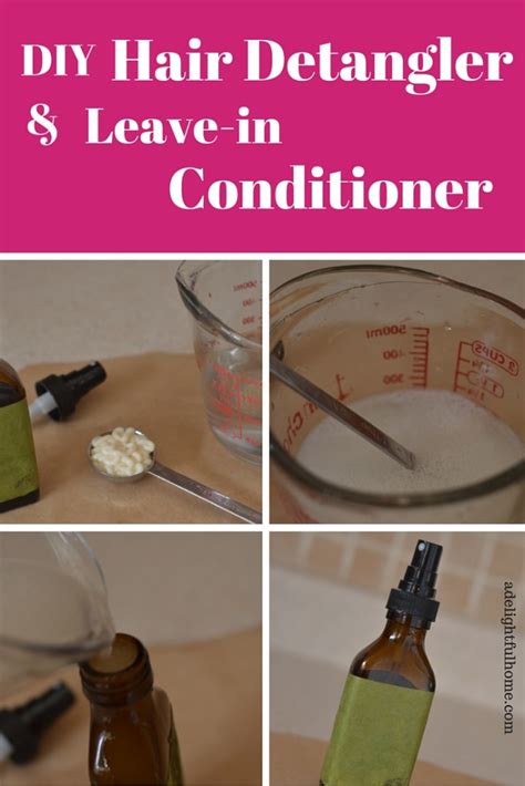 Homemade Detangler Or Leave In Conditioner A Delightful Home