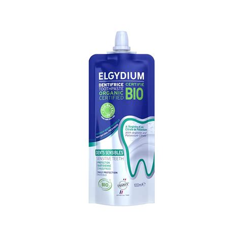 Dentifrice bio éco conçu Dents sensibles Elgydium dentifrice doux