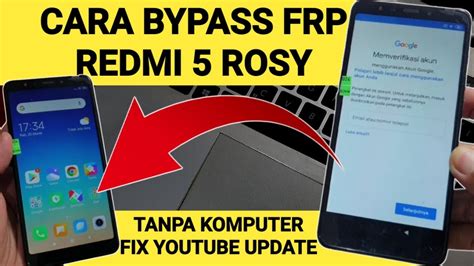 Cara Bypass Frp Redmi 5 Rosy Lupa Akun Google Fix Youtube Update YouTube