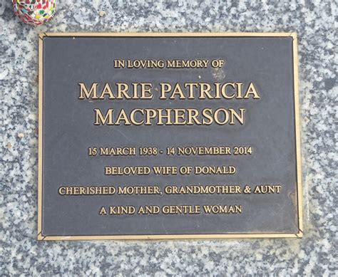 Marie Patricia Horsley MacPherson Unknown 2014 Find A Grave Memorial