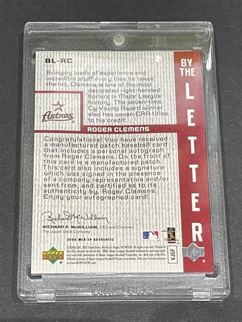 Letao Upper Deck Sp Authentic By The Letter Roger