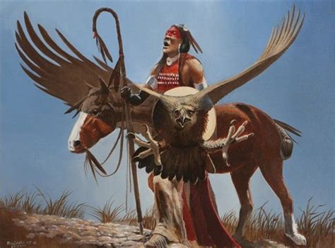 Native American On A Vision Quest By Parker Boyiddle Kp Native