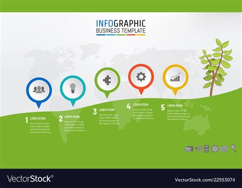 Business infographic milestone template mountain Vector Image