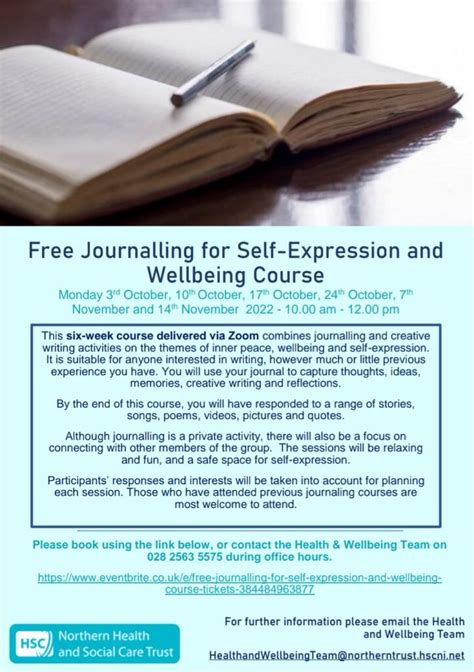 Journaling For Self Expression Nichi Health Alliance Northern Ireland