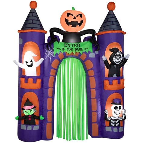 Gemmy Airblown Inflatable Lighted Halloween Welcome Archway Ft