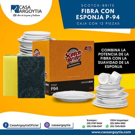 Caja De Fibra Con Esponja P Scotch Brite Piezas Casa Argoytia