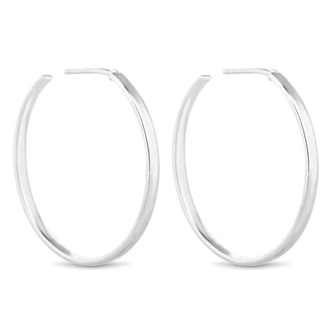 Simply Silver Sterling Silver Flat Hoop Earring