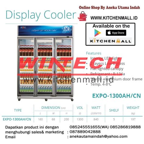 Jual GEA Expo 1300ah Cn 3 Tiga Pintu Showcase Display Cooler Lemari