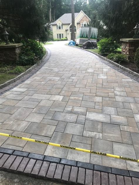 Unilock Paver Driveway Rustic Garden New York By Randazzos