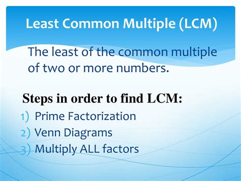 Ppt Least Common Multiple Lcm Powerpoint Presentation Free