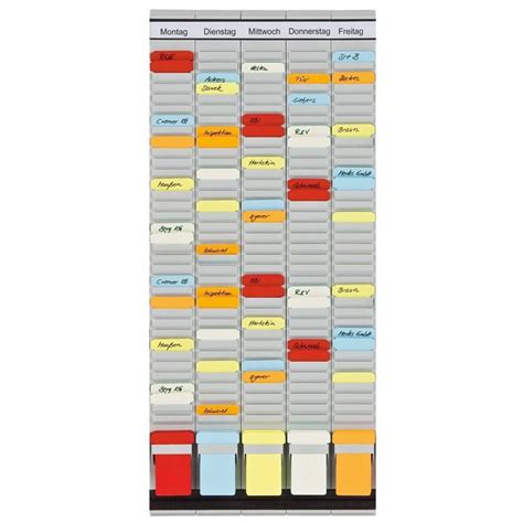 Planning à fiche T taille 2 5 colonnes 35 fentes 31 5 x 78 cm