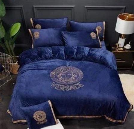 Blue Background Versace bed set – MY luxurious home