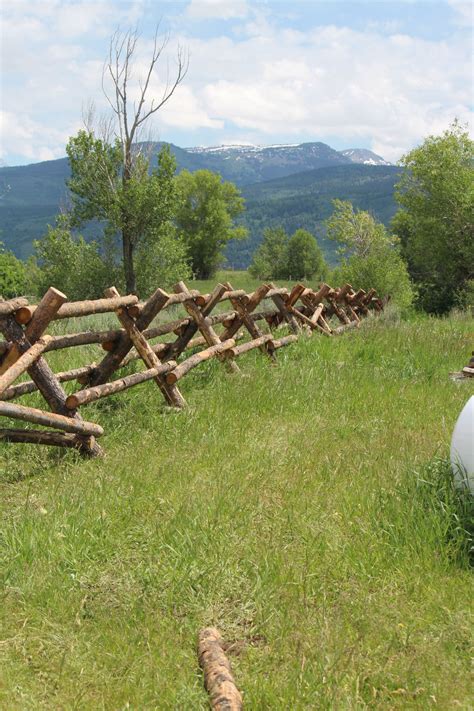 Rustic Buck and Rail Fence in Victor, Idaho