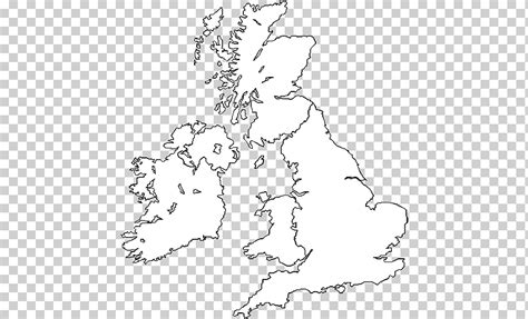 Gran Bretaña Islas Británicas Mapa En Blanco Mapa Del Mundo Mapa Blanco Rama Monocromo Png