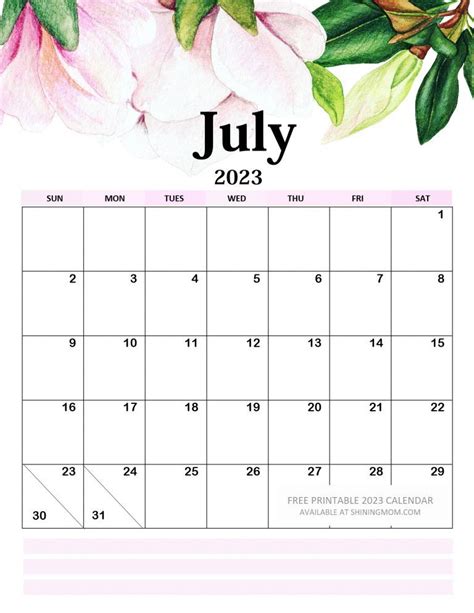 Your Free Floral Calendar Printable Is Here Artofit