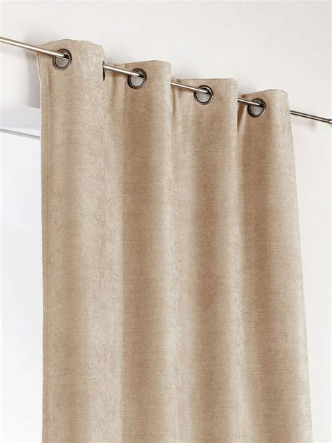 Rideau Occultant Thermique Alaska Beige L 140 X H 350 Cm Leroy Merlin