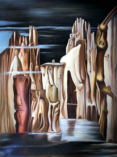 Surrealist Landscape | Art deco paintings, Oil painting abstract, Art painting oil