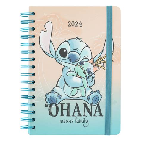 Agenda Anual 2024 Stitch Disney Semana Vista A5 Erikstore