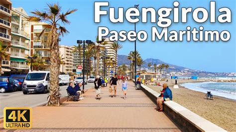 Walking Tour Of Fuengirola Paseo Maritimo Spain In February K