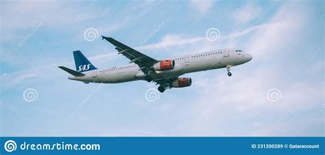 Copenhagen Denmark July Sas Scandinavian Airlines Landing